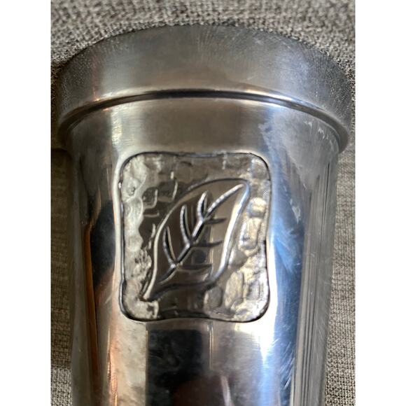 Pewter flower pot, candle holder, small - Picture 8 of 8